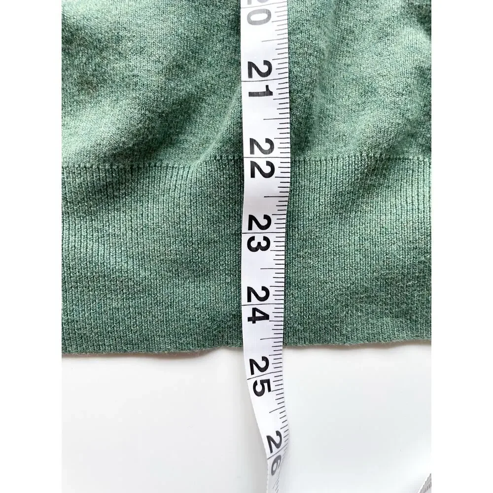 Men's Polo Ralph Lauren Green V-Neck Pima Cotton Sweater Size Large